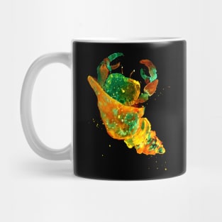 Golden and Turquoise Hermit Crab Mug